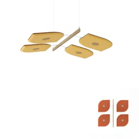   Floracoustic pillangó alakú, függő hangszigetelő panel - Narancs-sárga