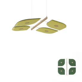   Floracoustic pillangó alakú, függő hangszigetelő panel - Sötétzöld-olajzöld