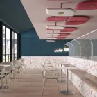 Floracoustic hangszigetelő panel 600x600 mm - Piros-krémfehér