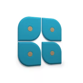 Floracoustic fali hangszigetelő panel - Türkiz-Kék