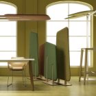 Naturwall szabadon álló, magas hangszigetelő panel - Olajzöld