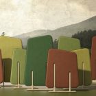 Naturwall szabadon álló, magas hangszigetelő panel - Sötétzöld