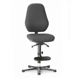   Bimos Basic ESD 3 fix talpas, magasított munkaszék - Szinkron mechanika - Fekete szövet