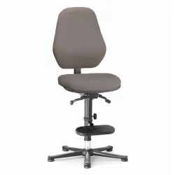   Bimos Basic ESD 3 fix talpas, magasított munkaszék - Szinkron mechanika - Szürke szövet