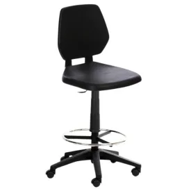 Biofit görgős, magasított laborszék - Fekete