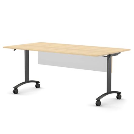 Classic összecsukható asztal 1800 mm széles lappal, 600 mm-es fekete lábbal + takarópanel