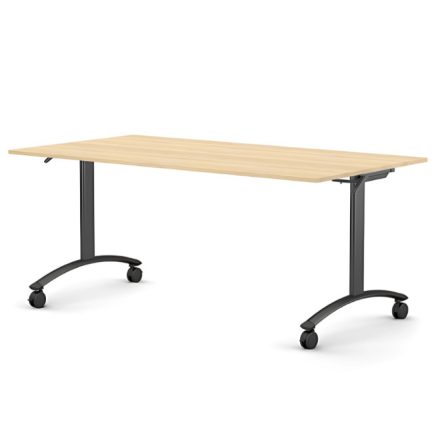 Classic összecsukható asztal 1800 mm széles lappal, 750 mm-es fekete lábbal