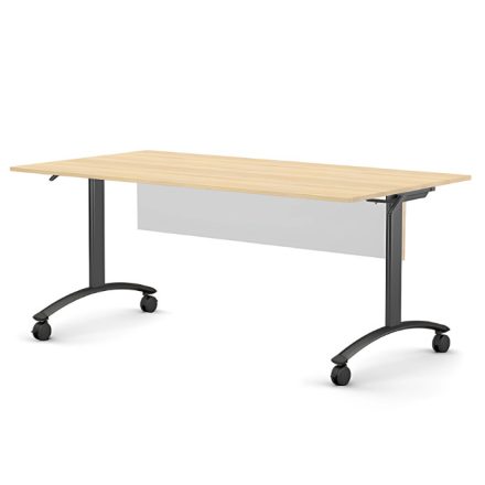 Classic összecsukható asztal 1800 mm széles lappal, 750 mm-es fekete lábbal + takarópanel