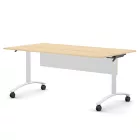 Classic összecsukható asztal 1800 mm széles lappal, 750 mm-es fehér lábbal + takarópanel