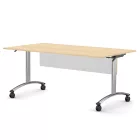 Classic összecsukható asztal 1800 mm széles lappal, 750 mm-es króm lábbal + takarópanel