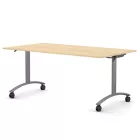 Classic összecsukható asztal 1800 mm széles lappal, 750 mm-es szürke lábbal
