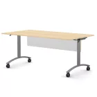 Classic összecsukható asztal 1800 mm széles lappal, 750 mm-es szürke lábbal + takarópanel