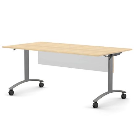 Classic összecsukható asztal 1800 mm széles lappal, 750 mm-es szürke lábbal + takarópanel