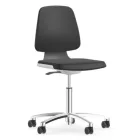 Bimos Labsit 2 görgős laborszék - fehér, alumínium lábcsillag, supertec ülőlap