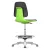 Bimos Labsit 3 fix talpas, magasított laborszék - zöld, alumínium lábcsillag, supertec ülőlap