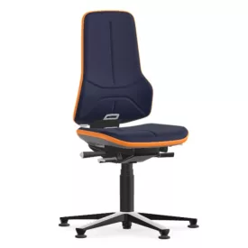   Bimos Neon 1 fix talpas munkaszék - szinkronmechanika, kék szövet párnázat, narancs
