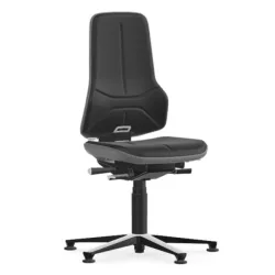   Bimos Neon 1 fix talpas munkaszék - szinkronmechanika, fekete supertec párnázat, szürke