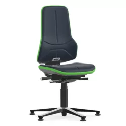   Bimos Neon 1 fix talpas munkaszék - szinkronmechanika, kék supertec párnázat, zöld