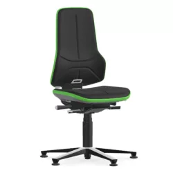   Bimos Neon 1 fix talpas munkaszék - szinkronmechanika, fekete szövet párnázat, zöld