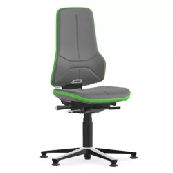   Bimos Neon 1 fix talpas munkaszék - szinkronmechanika, szürke szövet párnázat, zöld