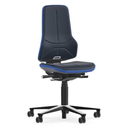 Bimos Neon 2 görgős munkaszék - állandó érintkezésű, kék supertec párnázat, kék