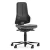 Bimos Neon 2 görgős munkaszék - állandó érintkezésű, fekete műbőr párnázat, szürke