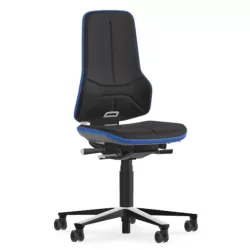   Bimos Neon 2 görgős munkaszék - szinkronmechanika, fekete szövet párnázat, kék
