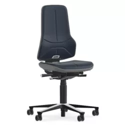   Bimos Neon 2 görgős munkaszék - szinkronmechanika, kék supertec párnázat, szürke