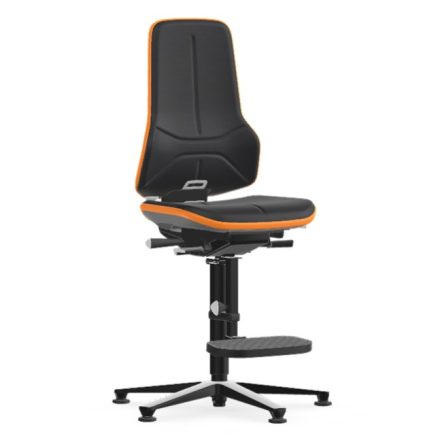 Bimos Neon 3 fix talpas, magasított szék - állandó érintkezésű, fekete supertec párnázat, narancs