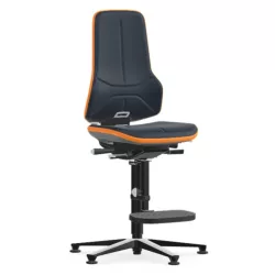   Bimos Neon 3 fix talpas, magasított szék - állandó érintkezésű, kék supertec párnázat, narancs