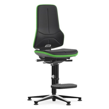 Bimos Neon 3 fix talpas, magasított szék - állandó érintkezésű, fekete supertec párnázat, zöld