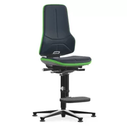   Bimos Neon 3 fix talpas, magasított szék - állandó érintkezésű, kék supertec párnázat, zöld
