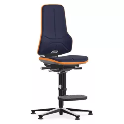   Bimos Neon 3 fix talpas, magasított szék - szinkronmechanika, kék szövet párnázat, narancs