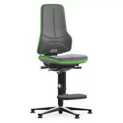   Bimos Neon 3 fix talpas, magasított szék - szinkronmechanika, szürke műbőr párnázat, zöld