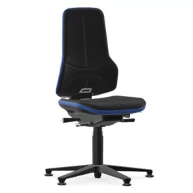   Bimos Neon 1 ESD fix talpas munkaszék - állandó érintkezésű, fekete szövet párnázat, kék