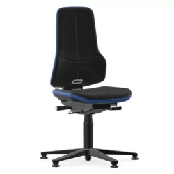   Bimos Neon 1 ESD fix talpas munkaszék - szinkronmechanika, fekete szövet párnázat, kék