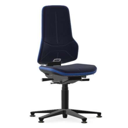 Bimos Neon 1 ESD fix talpas munkaszék - szinkronmechanika, kék szövet párnázat, kék