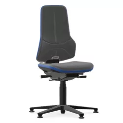   Bimos Neon 1 ESD fix talpas munkaszék - szinkronmechanika, szürke szövet párnázat, kék