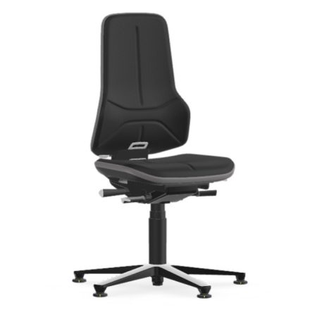 Bimos Neon 1 ESD fix talpas munkaszék - szinkronmechanika, fekete szövet párnázat, szürke