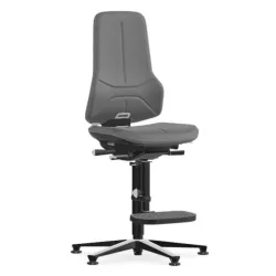   Bimos Neon 3 ESD fix talpas, magasított szék - szinkronmechanika, szürke szövet párnázat, szürke