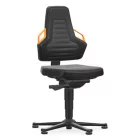 Bimos Nexxit 1 fix talpas munkaszék - narancs fogantyú, műbőr párnázat