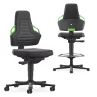 Bimos Nexxit 1 fix talpas munkaszék - zöld fogantyú, szövet párnázat