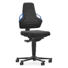 Bimos Nexxit 2 görgős munkaszék - kék fogantyú, poliuretán párnázat