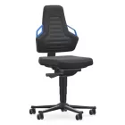 Bimos Nexxit 2 görgős munkaszék - kék fogantyú, supertec párnázat