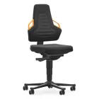 Bimos Nexxit 2 görgős munkaszék - narancs fogantyú, poliuretán párnázat