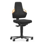 Bimos Nexxit 2 görgős munkaszék - narancs fogantyú, szövet párnázat