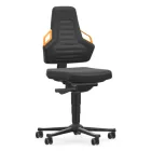 Bimos Nexxit 2 görgős munkaszék - narancs fogantyú, supertec párnázat