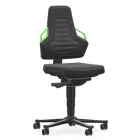 Bimos Nexxit 2 görgős munkaszék - zöld fogantyú, supertec párnázat
