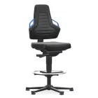 Bimos Nexxit 3 fix talpas, magasított munkaszék - kék fogantyú, műbőr párnázat