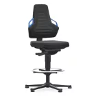 Bimos Nexxit 3 fix talpas, magasított munkaszék - kék fogantyú, poliuretán párnázat